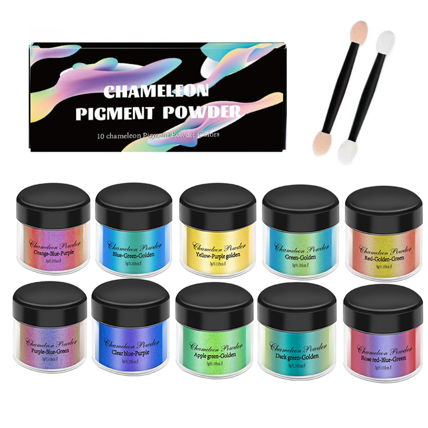 Jewelry Making Online - 10/20pcs Mirror Chameleons Pigment Set Pearl