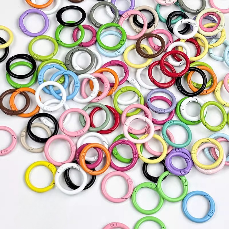 Jewelry Making Online - Candy Color Zinc Alloy Spring Rings