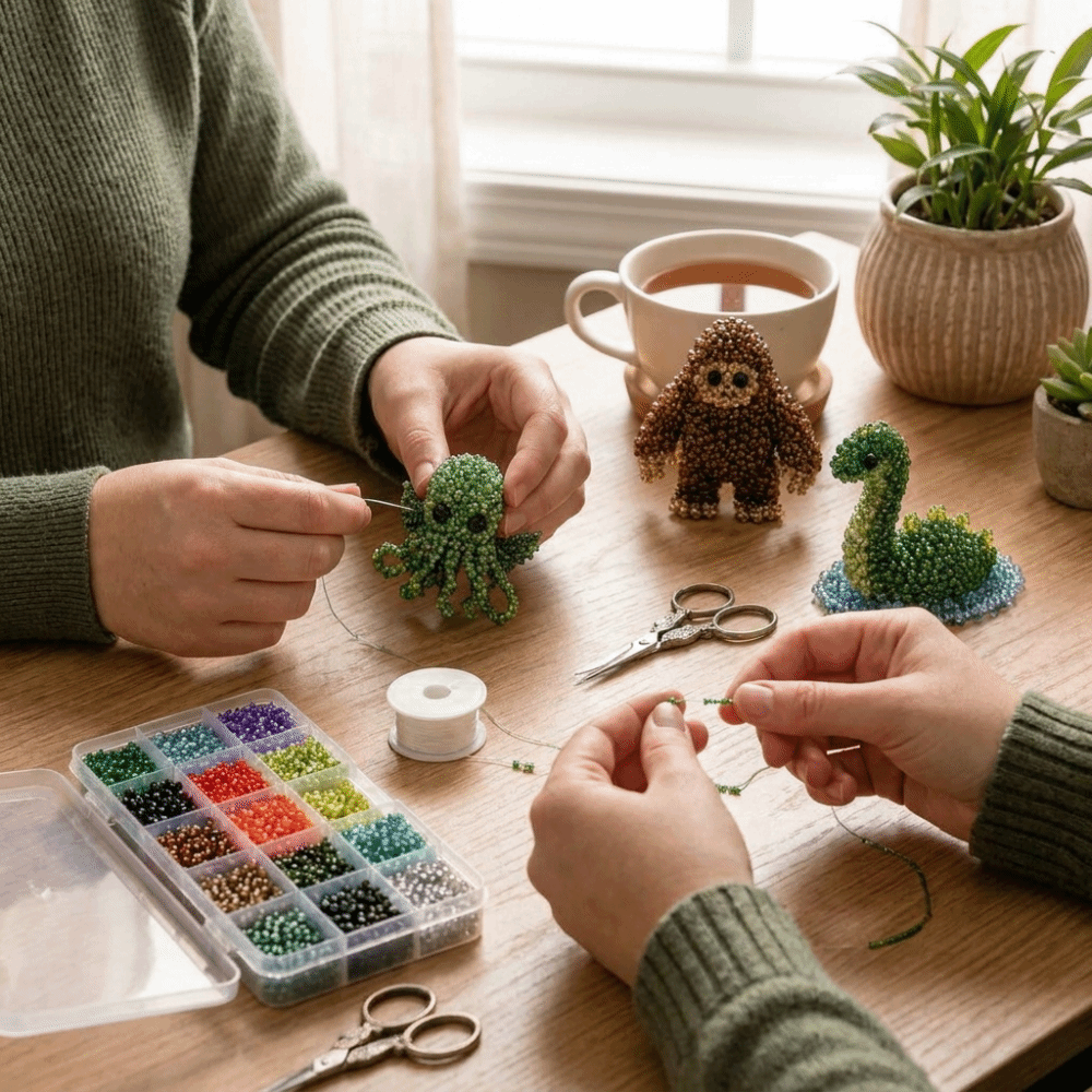 Jewelry Making Education - Handmade DIY Animal Bead Embroidery Kit