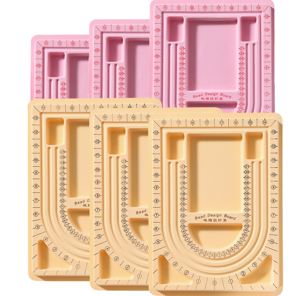 Jewelry Making Education - 1pcs/lot Colorful Flockeda Bead Board Measuring