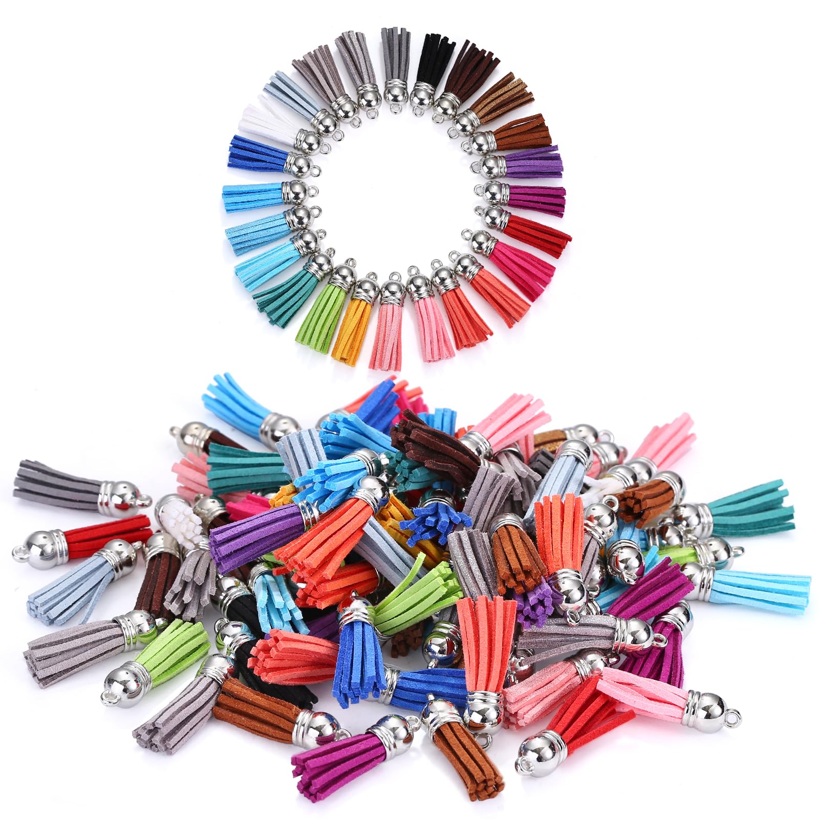 Jewelry Making Online - 10/20/60 Pcs Mini Tassels Faux Suede