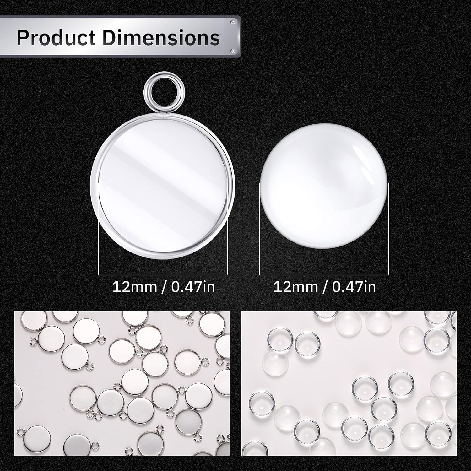 20 Pieces Stainless Steel Roun - Jewelry Making Tray avis et prix
