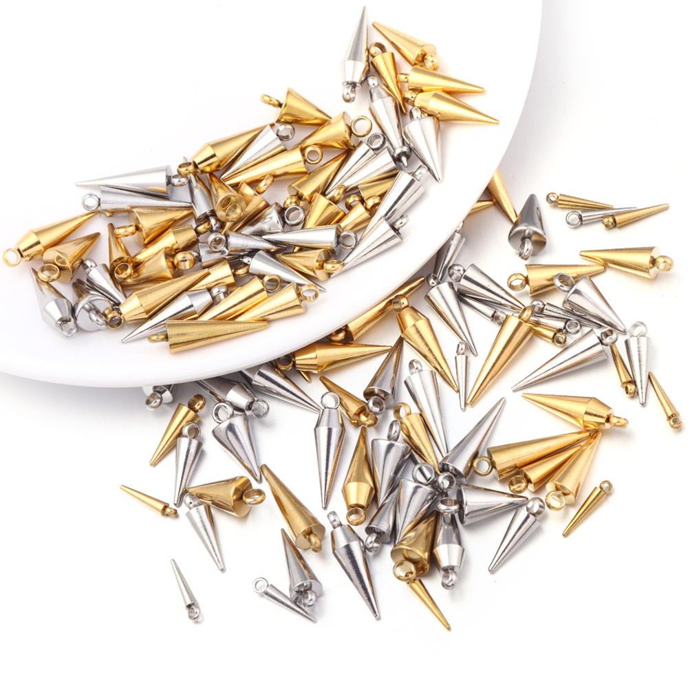 10PCS Stainless Steel Cone Cha - Jewelry Making For Adults avis et prix