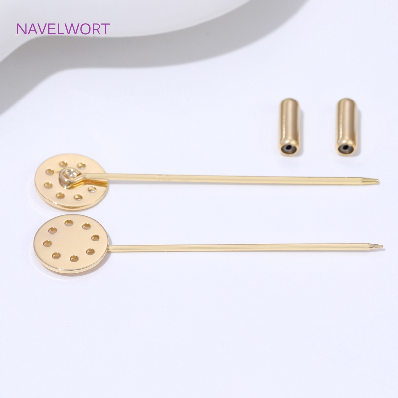 14K Gold Plated Long Brooch Sa - Jewelry Making Tray avis et prix
