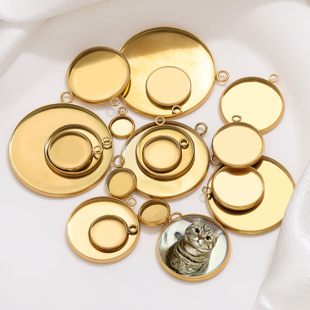 10 Pcs Golden Stainless Steel  - Jewelry Making Tray avis et prix