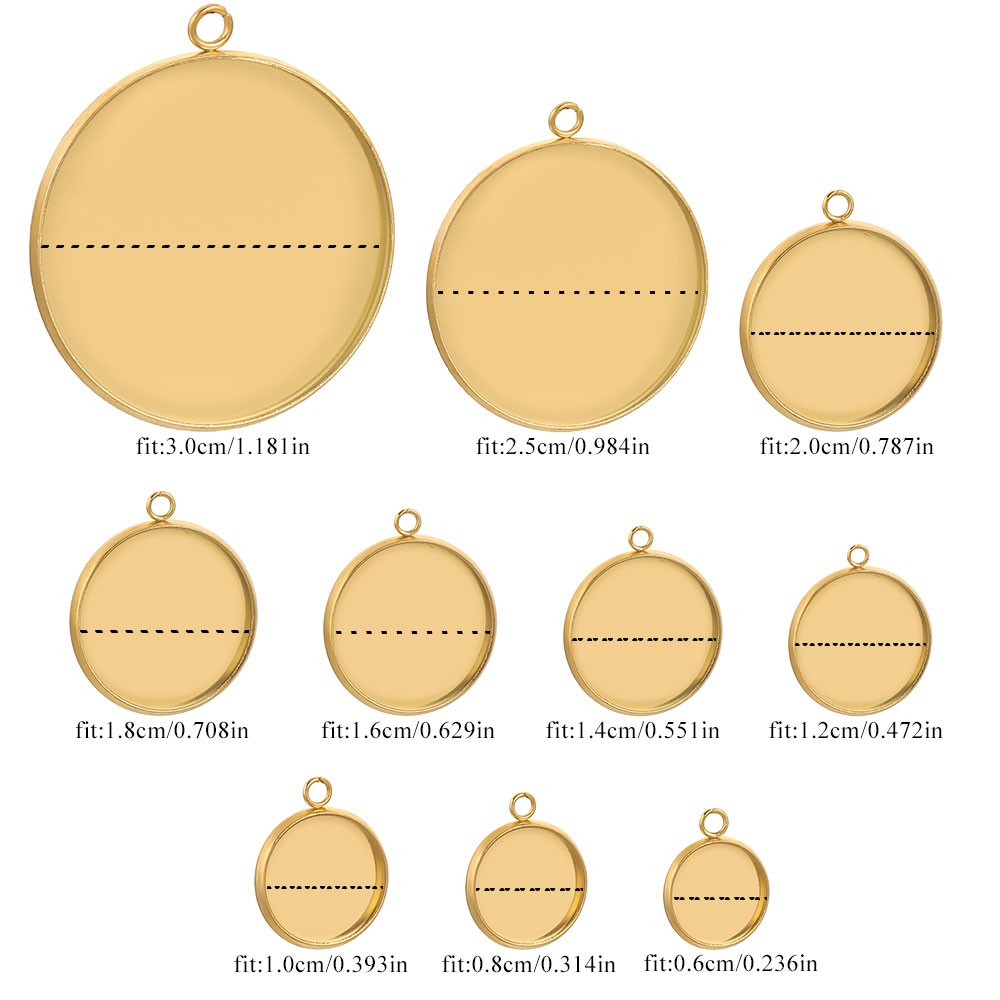10 Pcs Golden Stainless Steel  - Jewelry Making Tray avis et prix