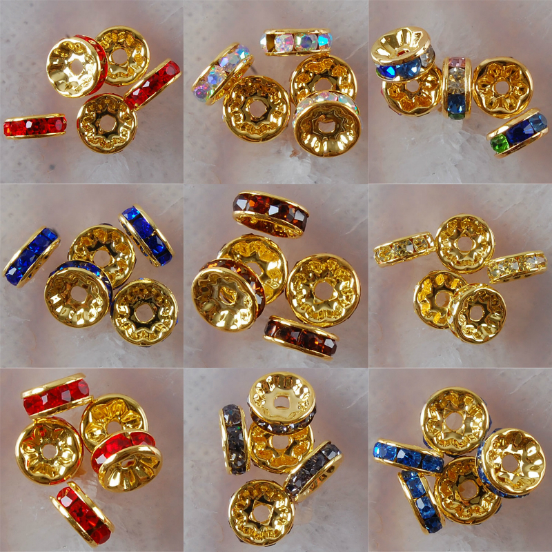 5Pcs Multicolor Crystal Gold C - Jewelry Making Classes avis et prix