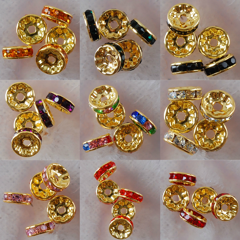 5Pcs Multicolor Crystal Gold C - Jewelry Making Classes avis et prix