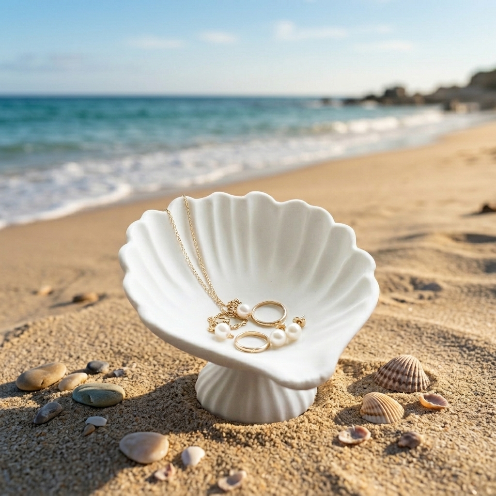 Seashell Jewelry Dish Trinket  - Jewelry Making Tray avis et prix