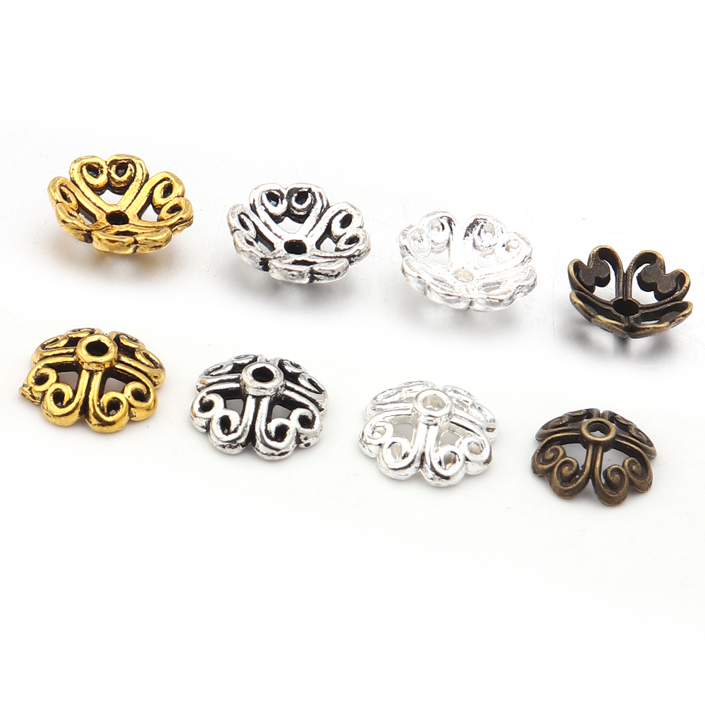 100pcs 8mm Alloy Hollow Out Fl - Jewelry Making Tray avis et prix
