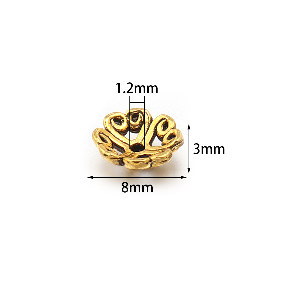 100pcs 8mm Alloy Hollow Out Fl - Jewelry Making Tray avis et prix
