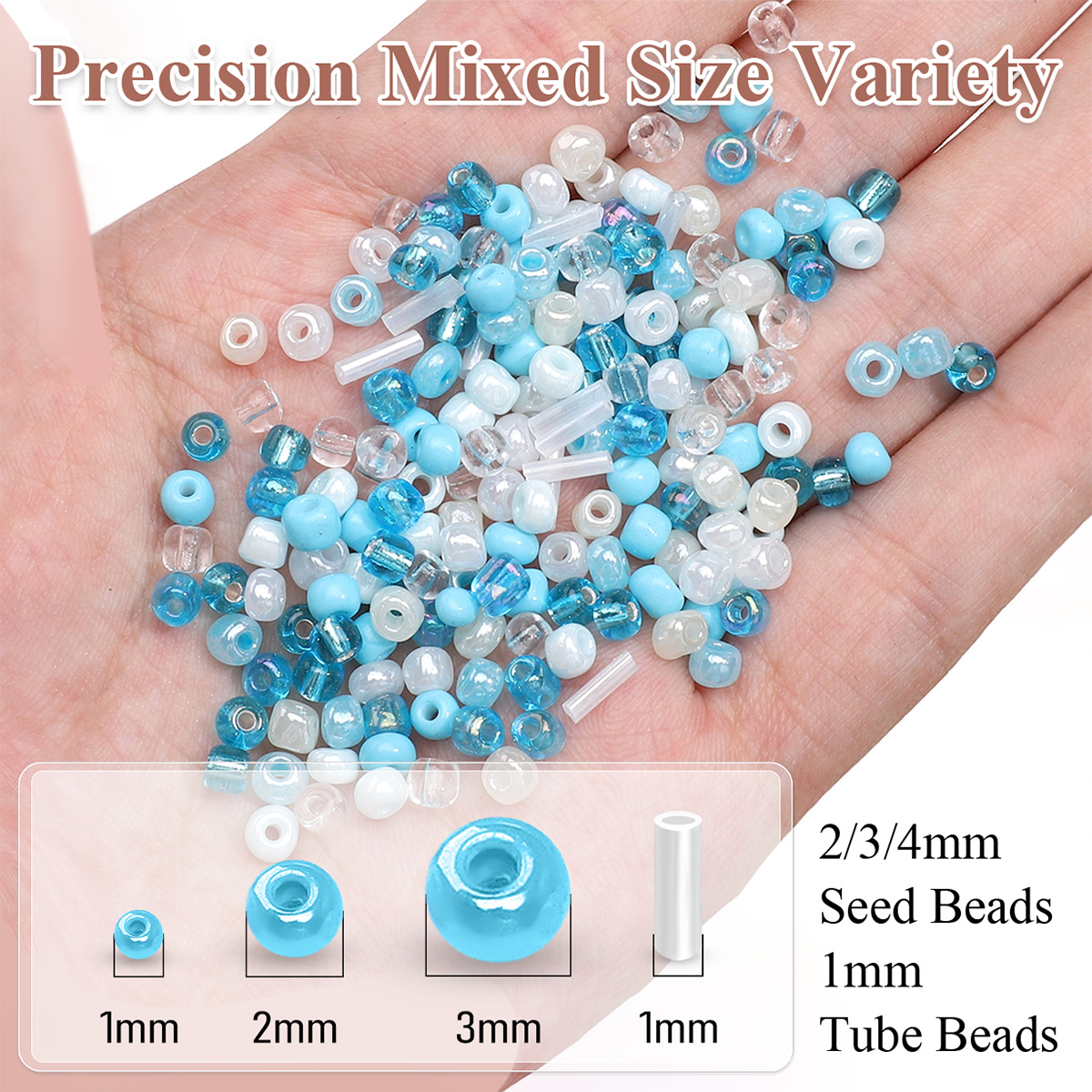 24 Grid Mixed Size Glass Seed  - Jewelry Making Online avis et prix