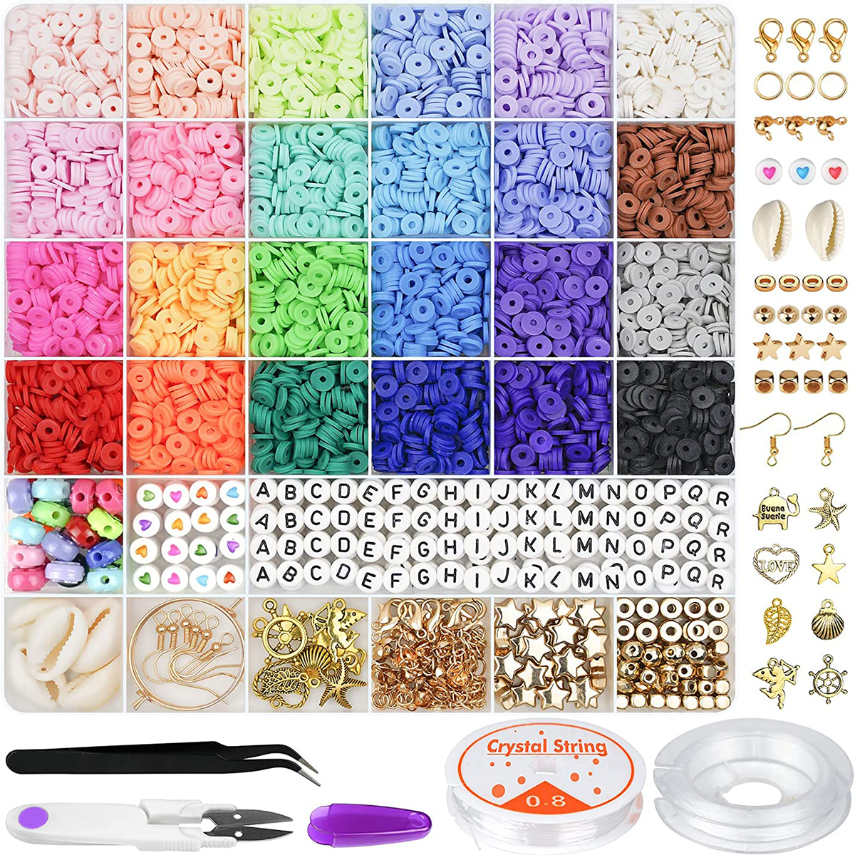 6000 Pcs 24 Colors Flat Round  - Jewelry Making Online avis et prix