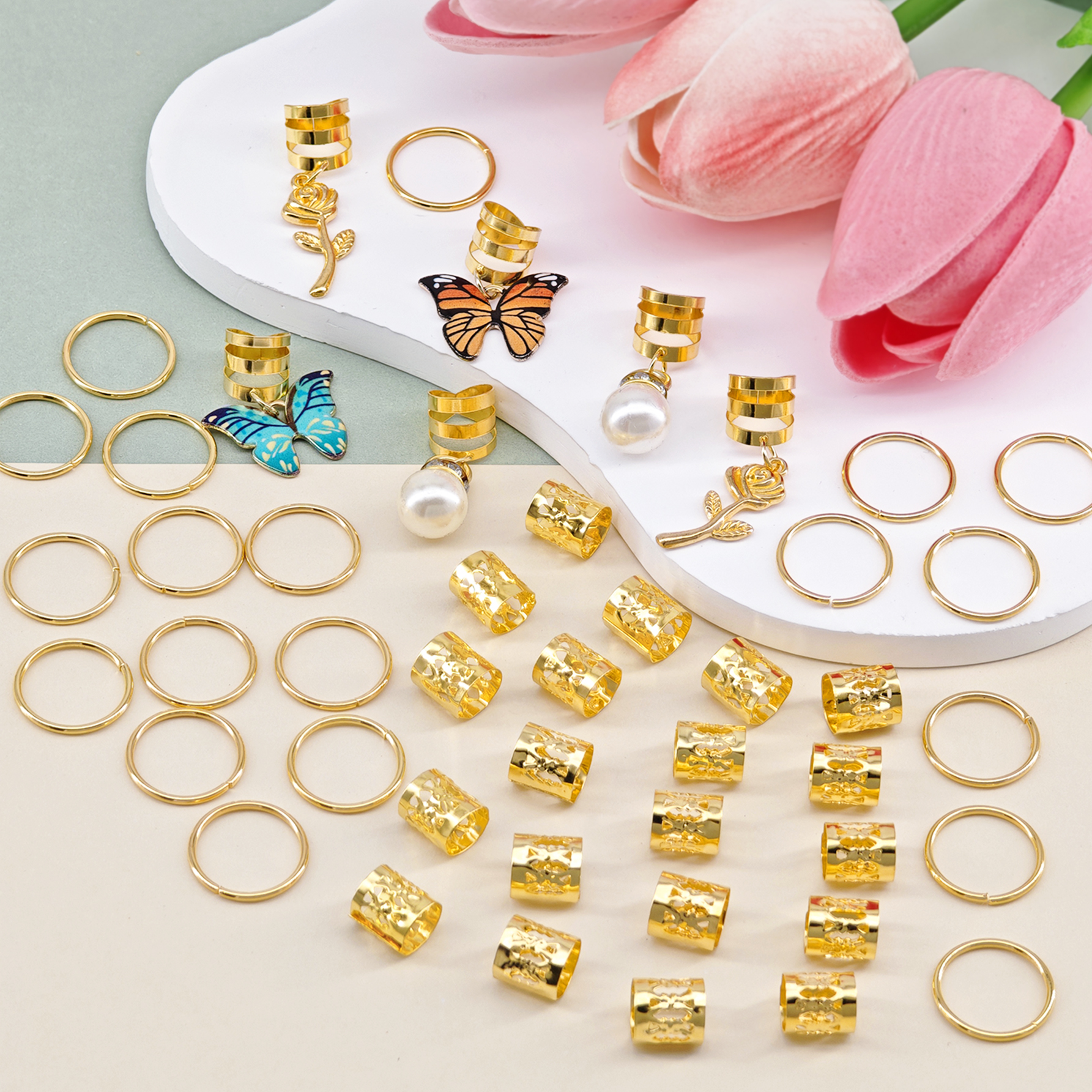 46Pcs Rose Butterfly Braid Cli - Jewelry Making For Adults avis et prix