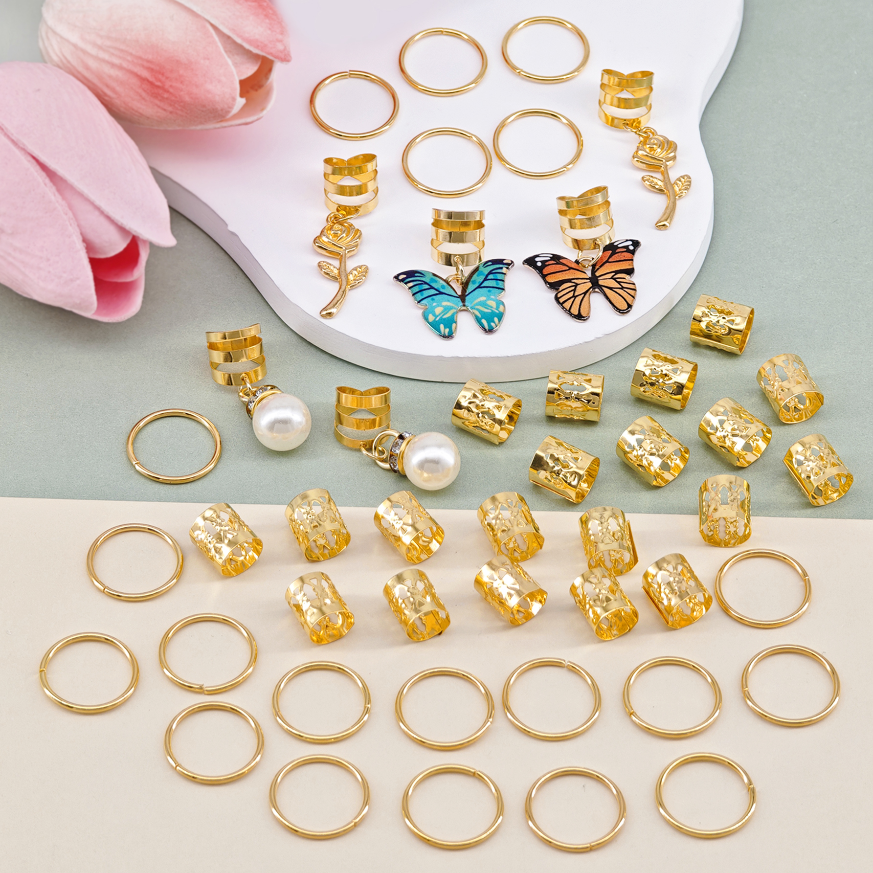 46Pcs Rose Butterfly Braid Cli - Jewelry Making For Adults avis et prix