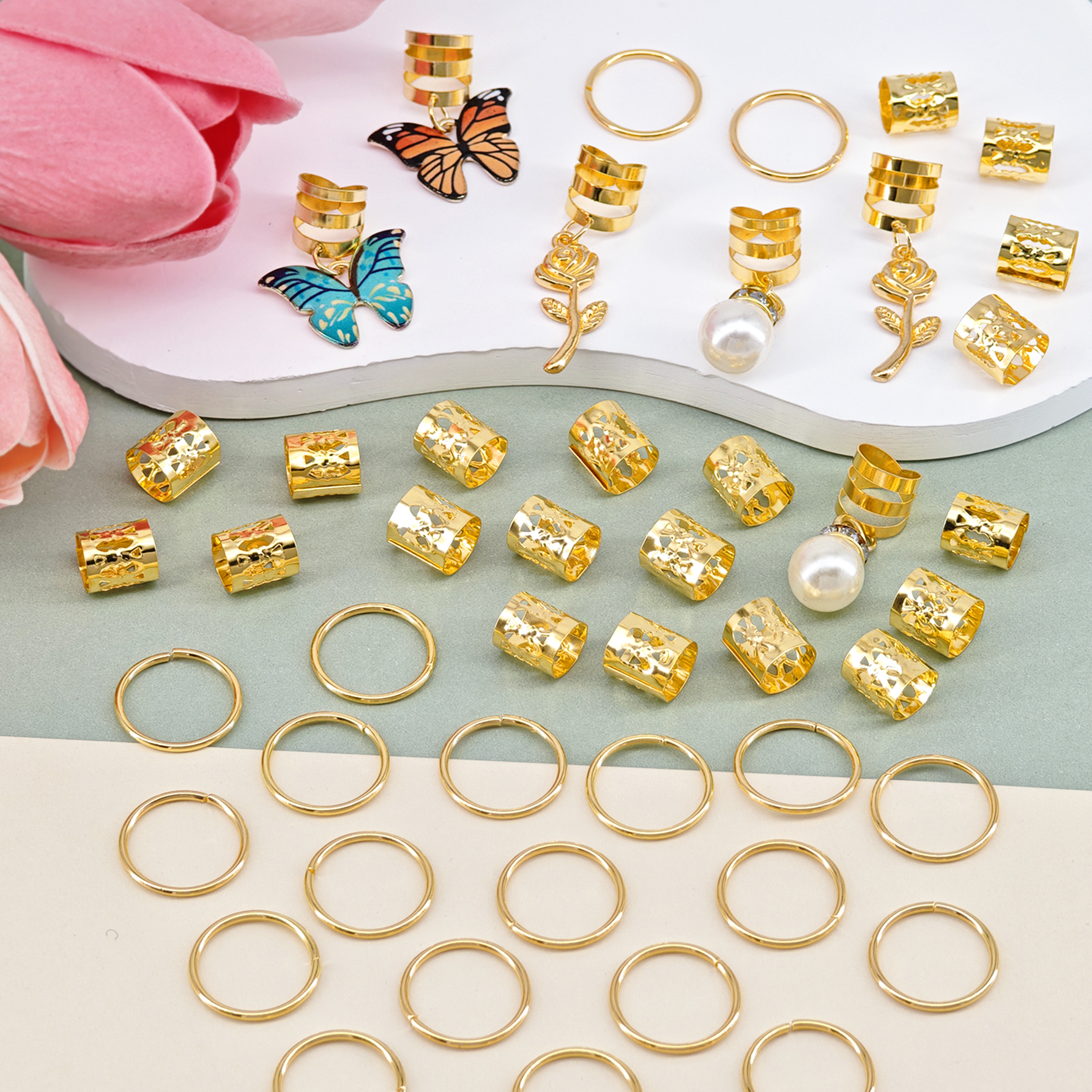 46Pcs Rose Butterfly Braid Cli - Jewelry Making For Adults avis et prix