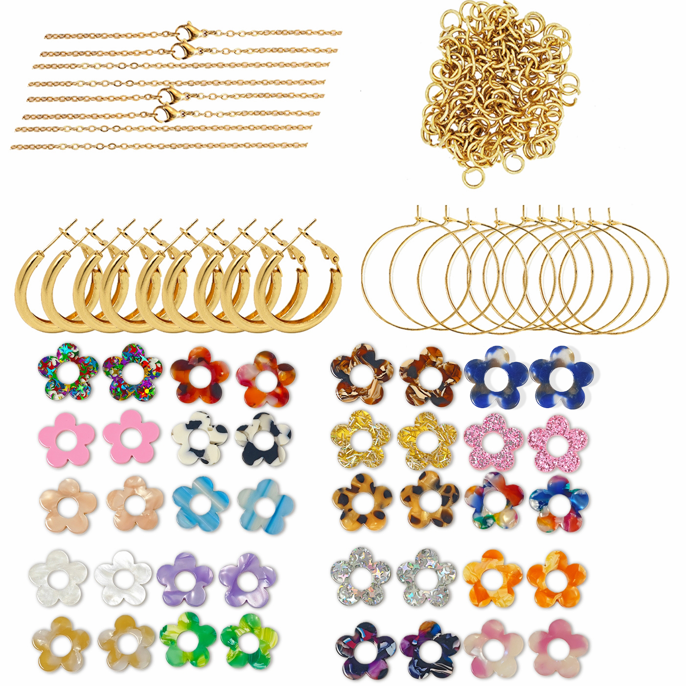 Cute Colorful Sequin Acrylic F - Jewelry Making Online avis et prix