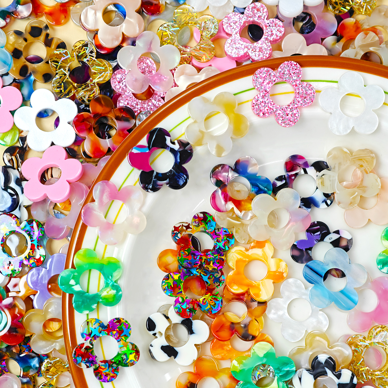 Cute Colorful Sequin Acrylic F - Jewelry Making Online avis et prix