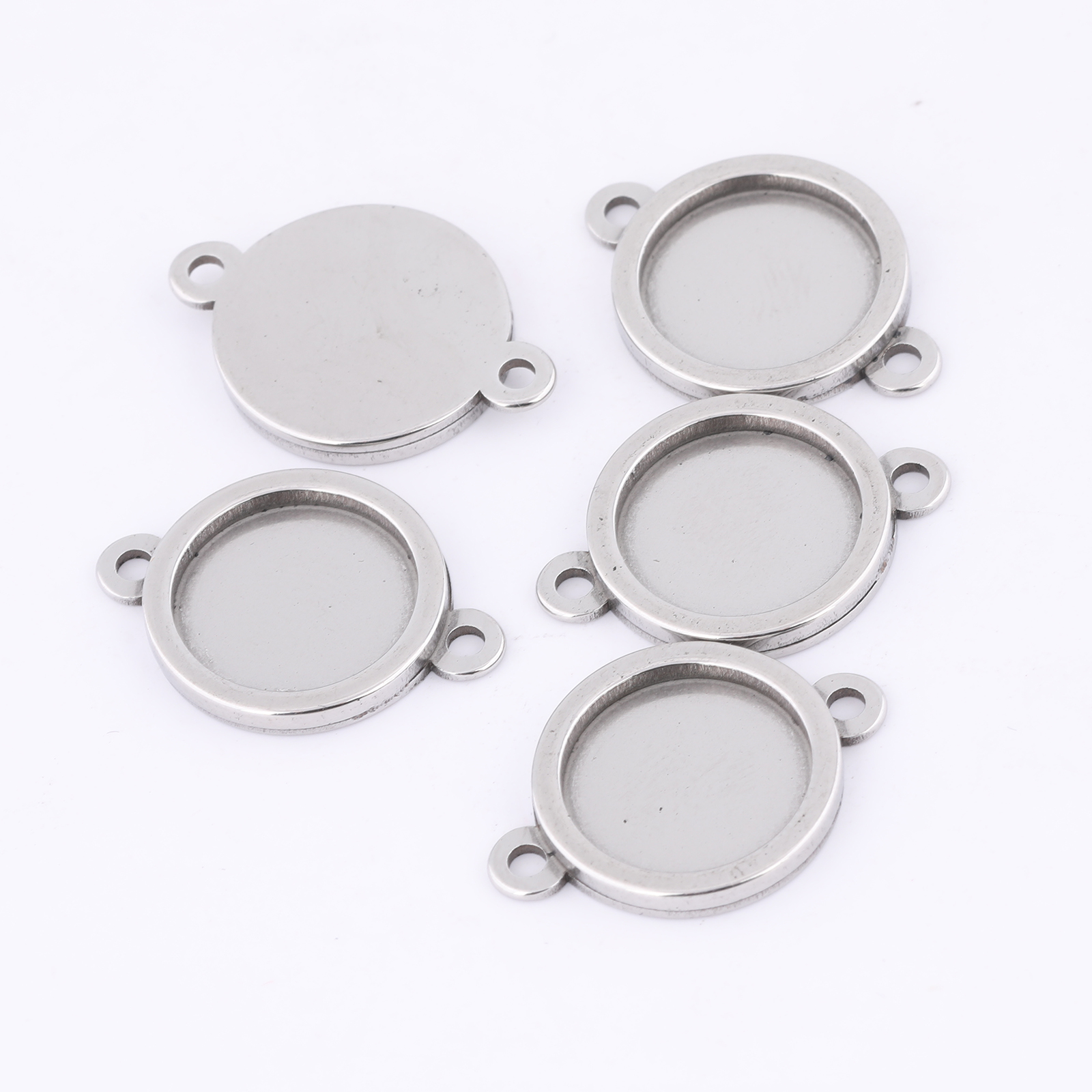 10pcs Stainless Steel 12mm Cab - Jewelry Making Tray avis et prix