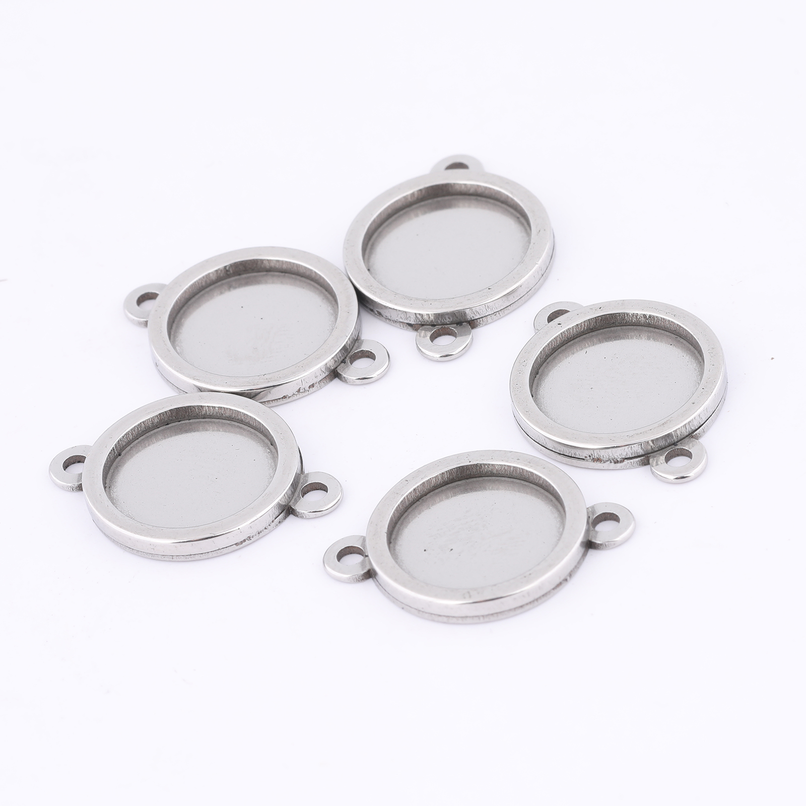 10pcs Stainless Steel 12mm Cab - Jewelry Making Tray avis et prix