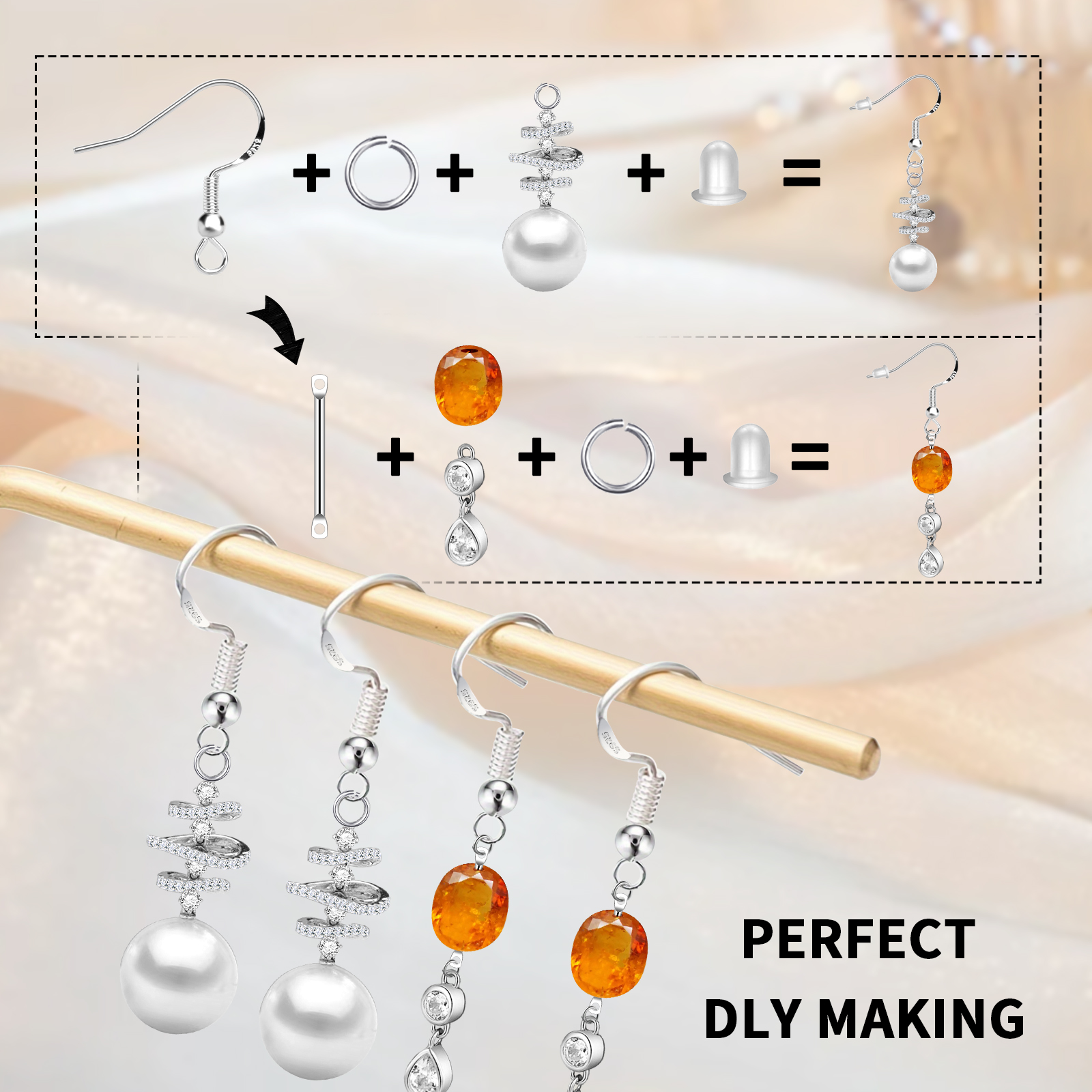 925 Silver/Gold Plated Earring - Jewelry Making Hardware avis et prix