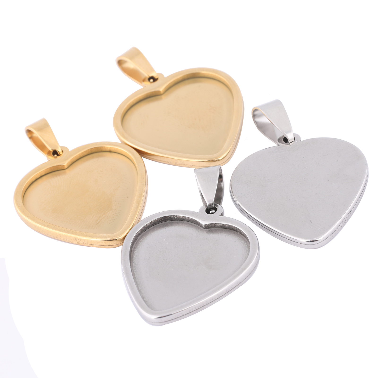 5pcs 20mm Heart Cabochon Trays - Jewelry Making Tray avis et prix
