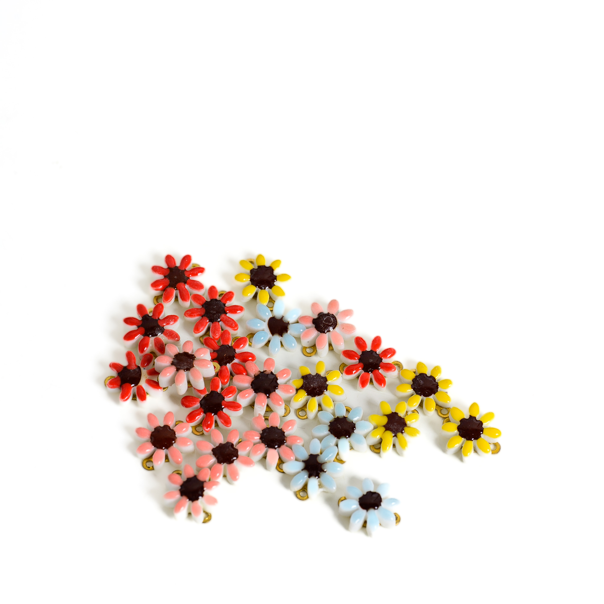 5pcs DIY Ceramic Flower Beads  - Jewelry Making Qc avis et prix