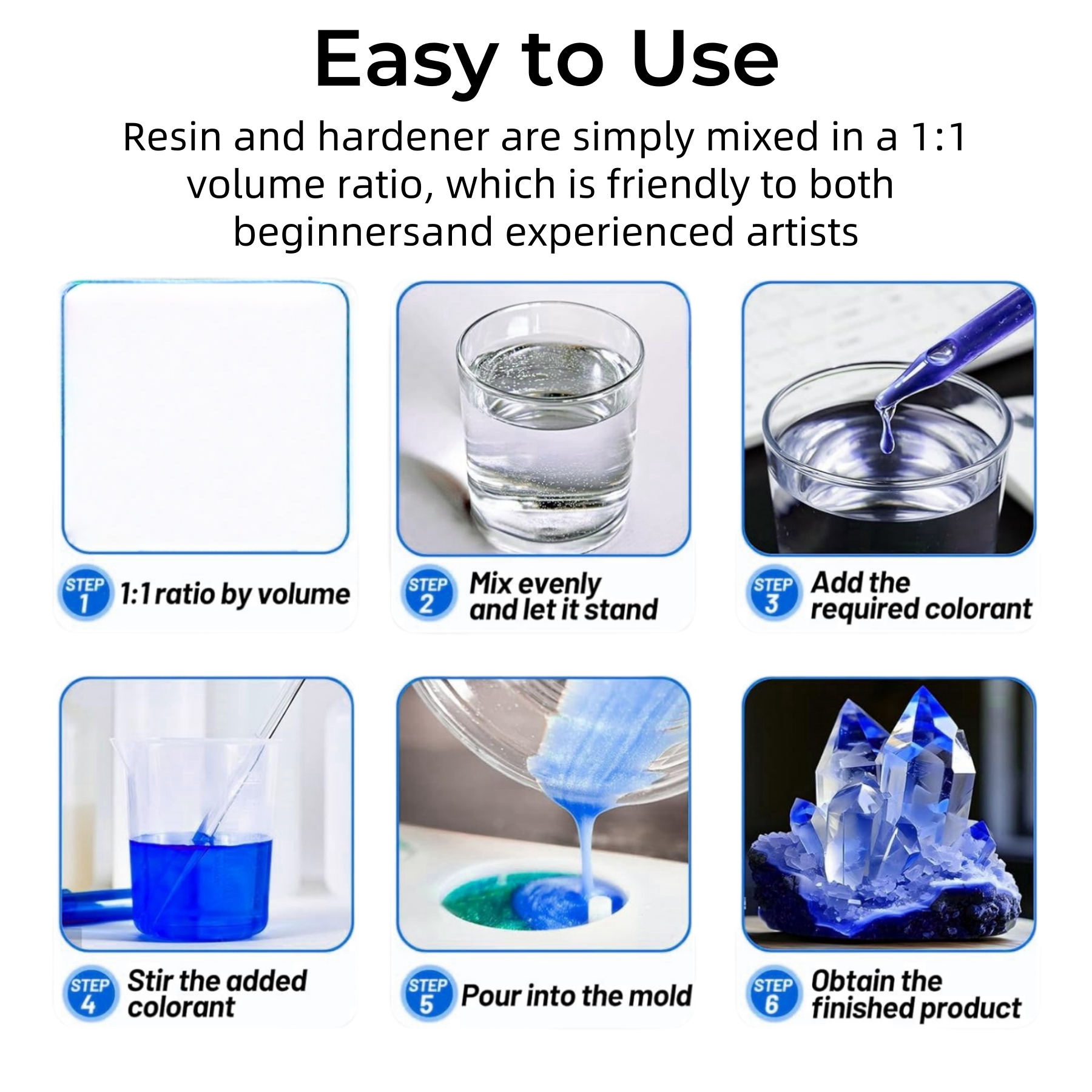 1:1 Crystal Clear Epoxy Resin  - Jewelry Making Online avis et prix