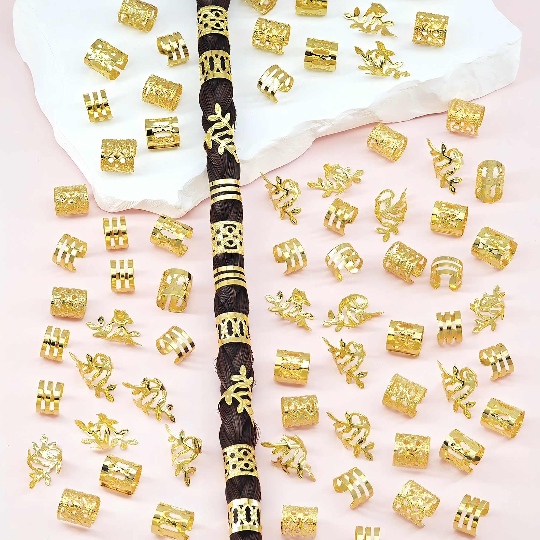 80Pcs Hair Cuffs Adjustable Ha - Jewelry Making For Adults avis et prix