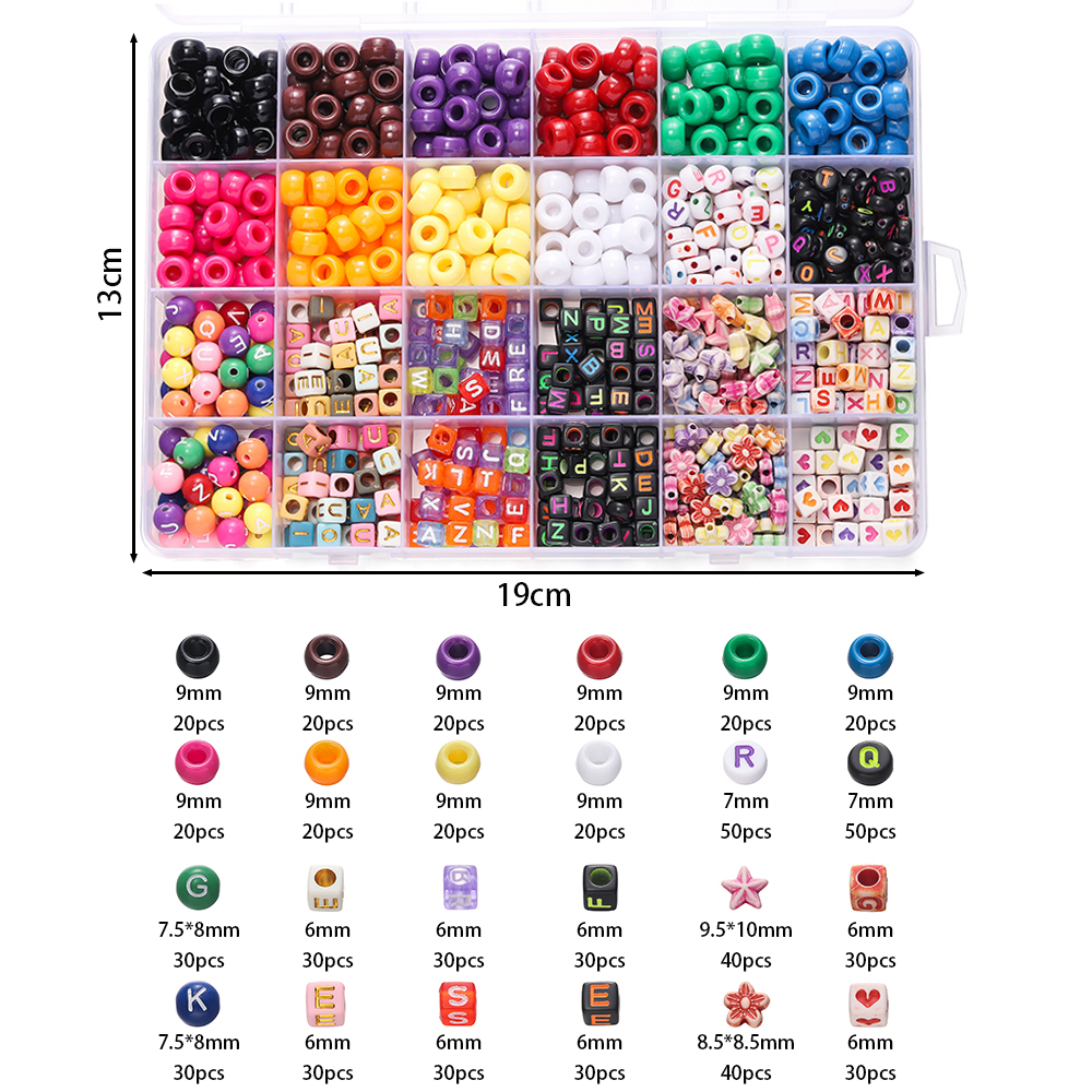 680pcs/Box Colorful Acrylic Po - Jewelry Making Online avis et prix