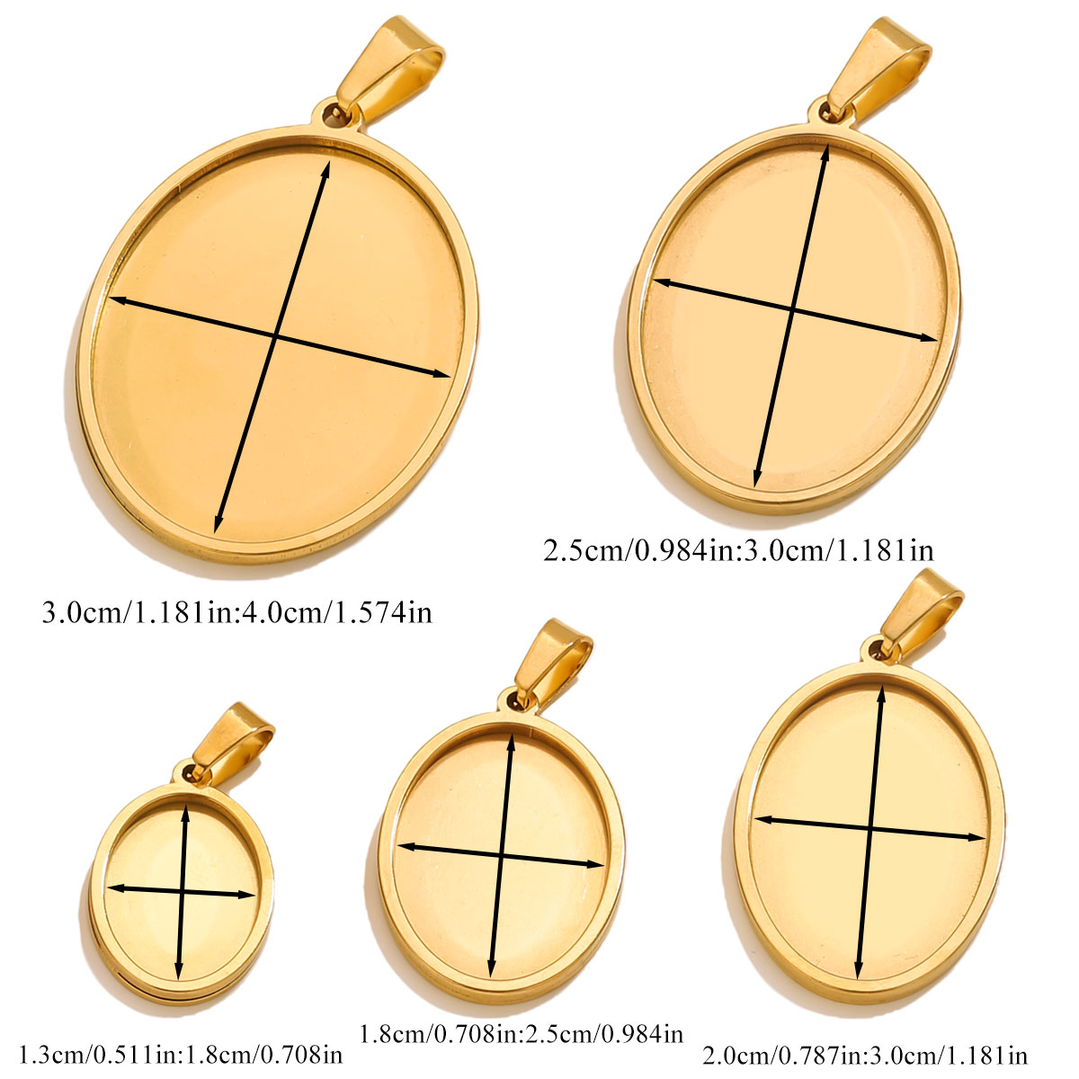 5PCS Stainless Steel Charms Go - Jewelry Making Tray avis et prix