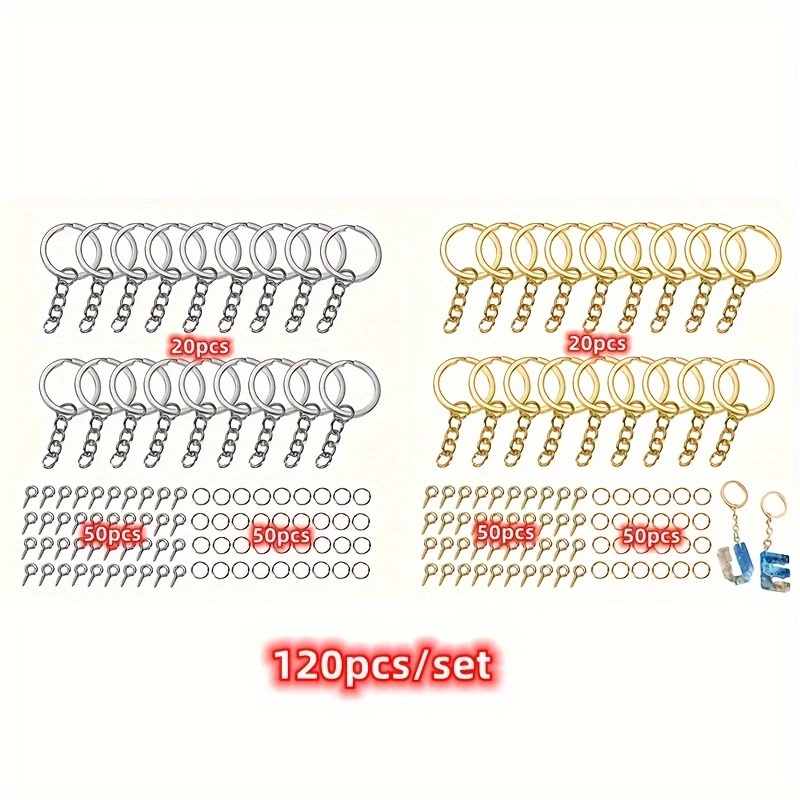 120pcs DIY Keychain Jump Rings - Jewelry Making Online avis et prix