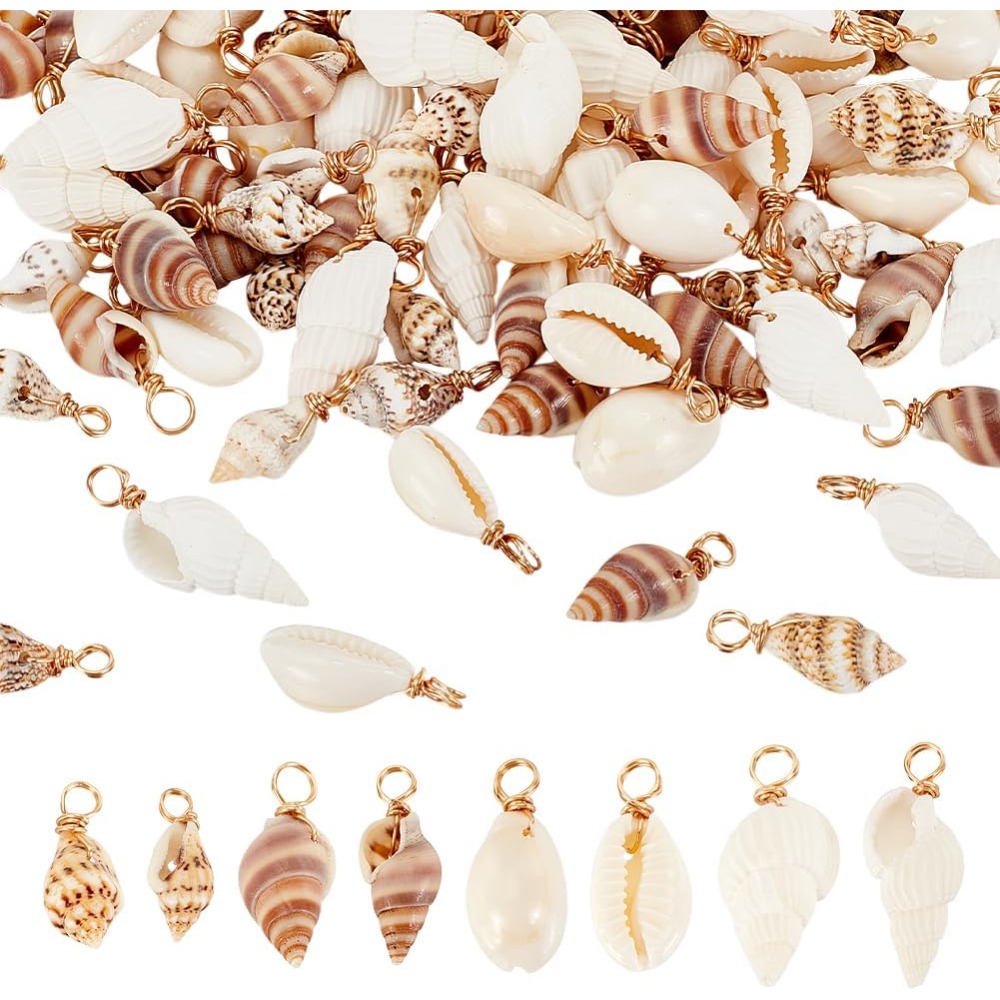 100pcs 4 Styles Natural Shell  - Jewelry Making Online avis et prix