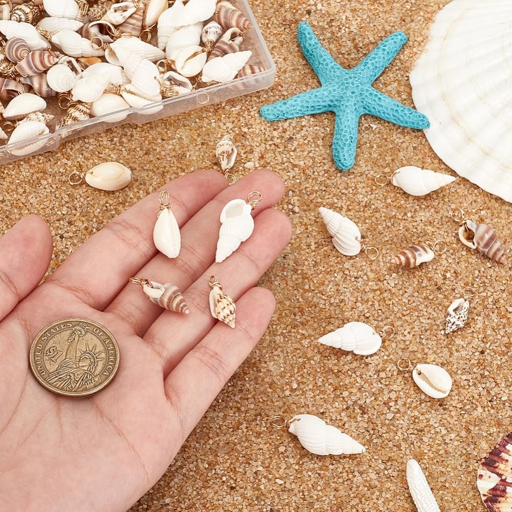 100pcs 4 Styles Natural Shell  - Jewelry Making Online avis et prix