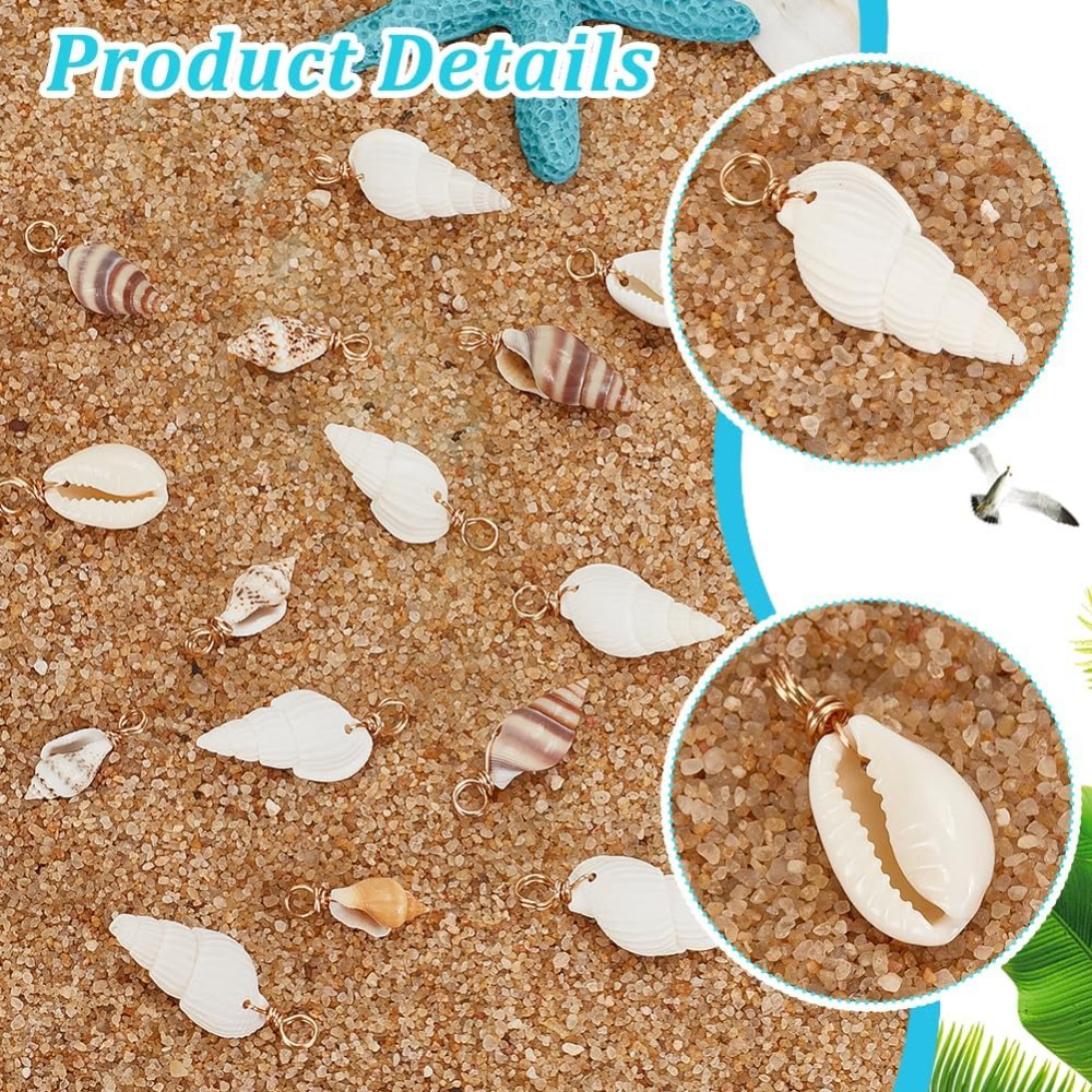 100pcs 4 Styles Natural Shell  - Jewelry Making Online avis et prix