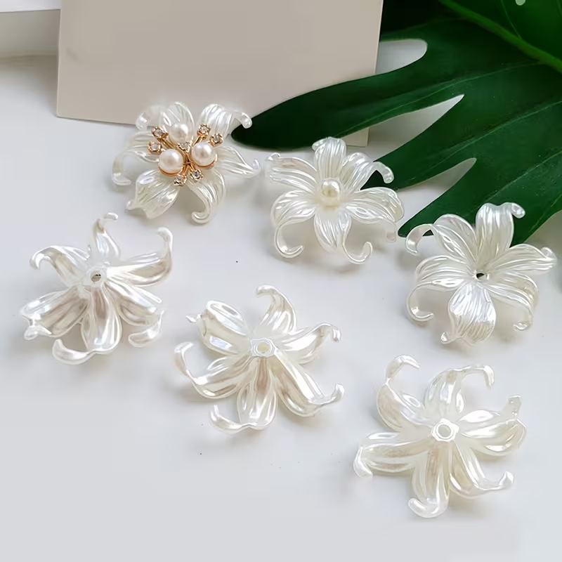 20pcs White Big Iris Flower Be - Jewelry Making For Adults avis et prix
