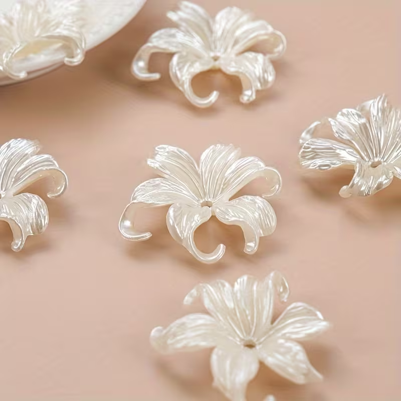 20pcs White Big Iris Flower Be - Jewelry Making For Adults avis et prix