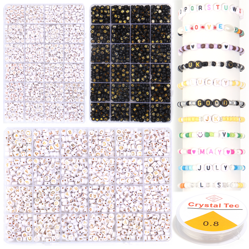 1200pcs/box Acrylic Letter Bea - Jewelry Making Online avis et prix
