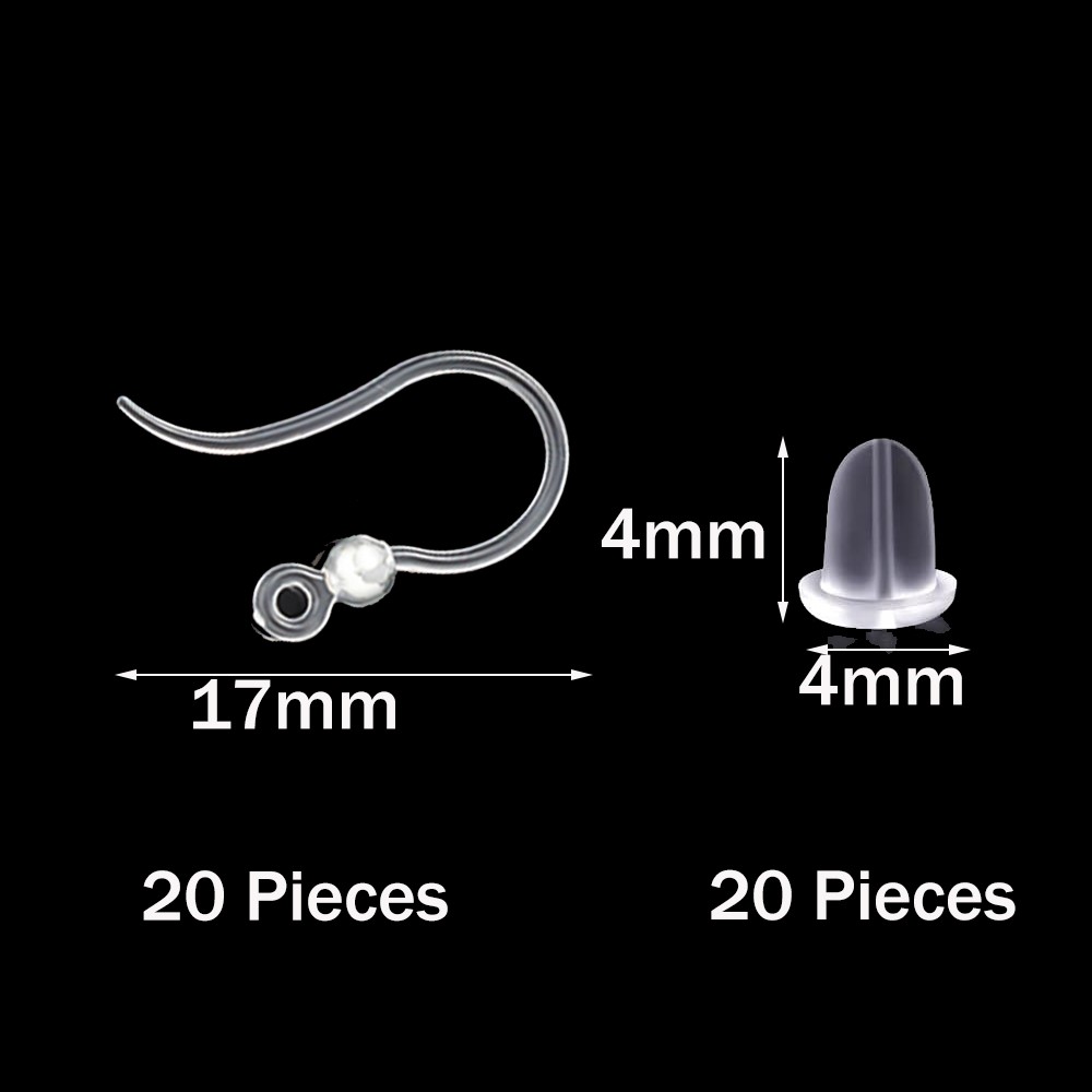 40pcs Clear Plastic Earring Ho - Jewelry Making Hardware avis et prix