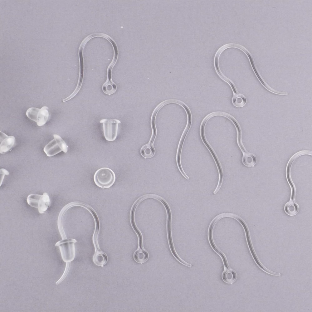 40pcs Clear Plastic Earring Ho - Jewelry Making Hardware avis et prix