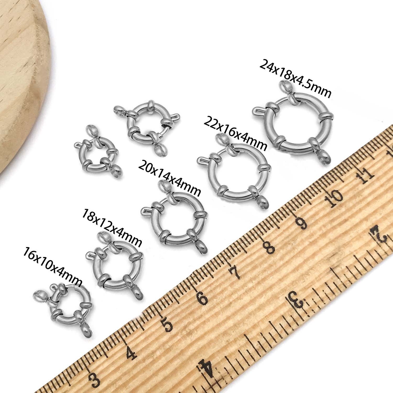 2pcs Stainless Steel Round Cla - Jewelry Making Hardware avis et prix