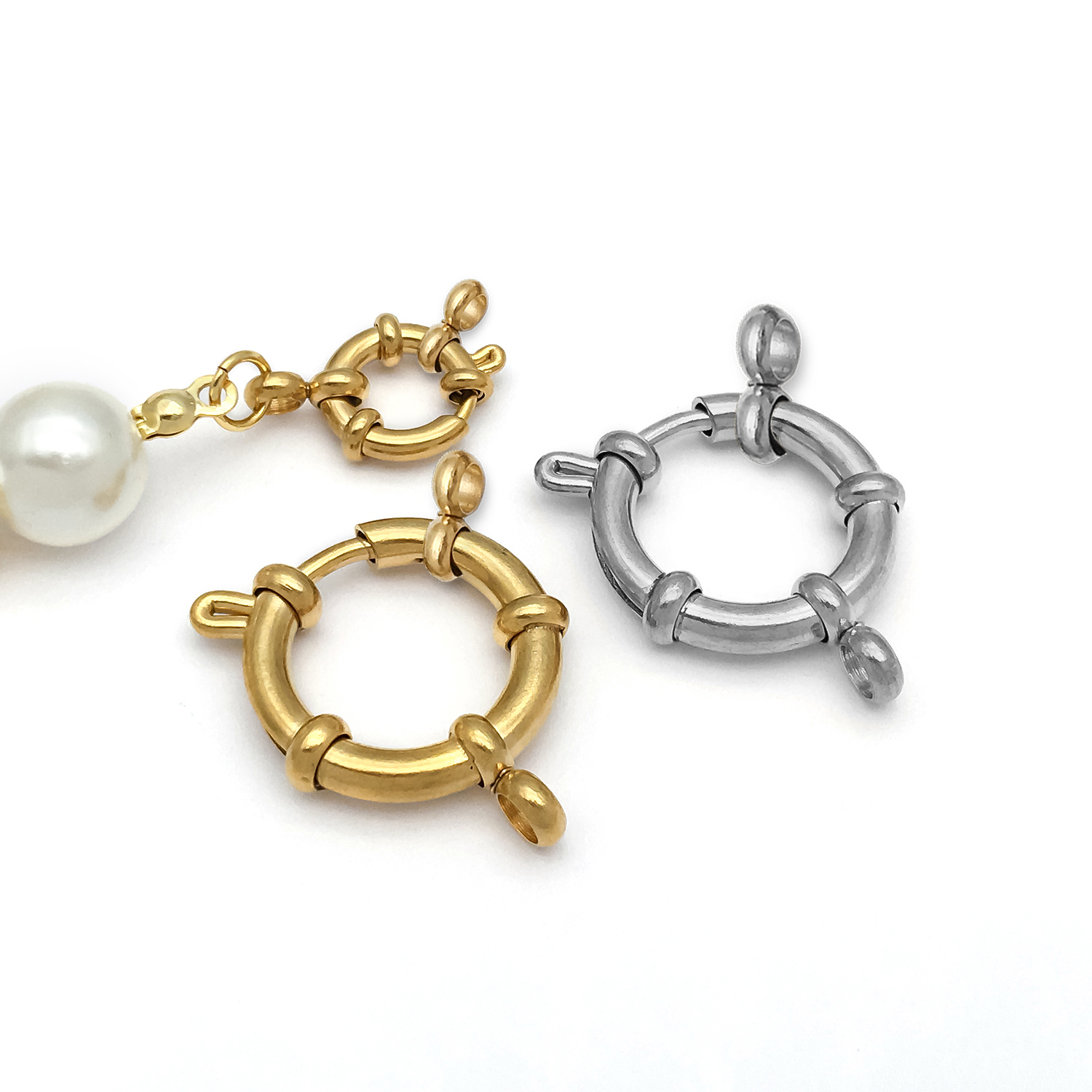 2pcs Stainless Steel Round Cla - Jewelry Making Hardware avis et prix