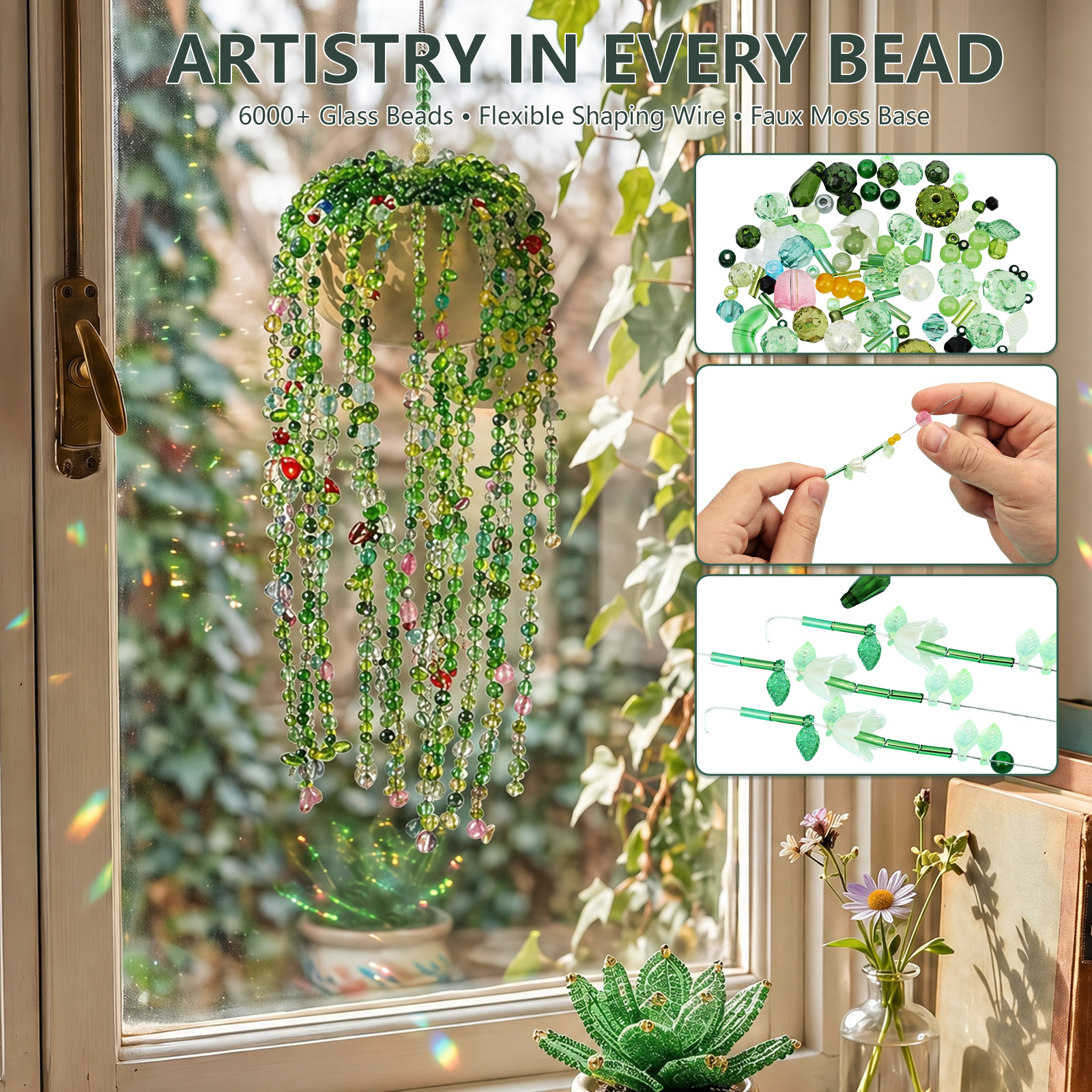 Beaded Plant Kit with Artifici - Jewelry Making Videos Tutorials avis et prix