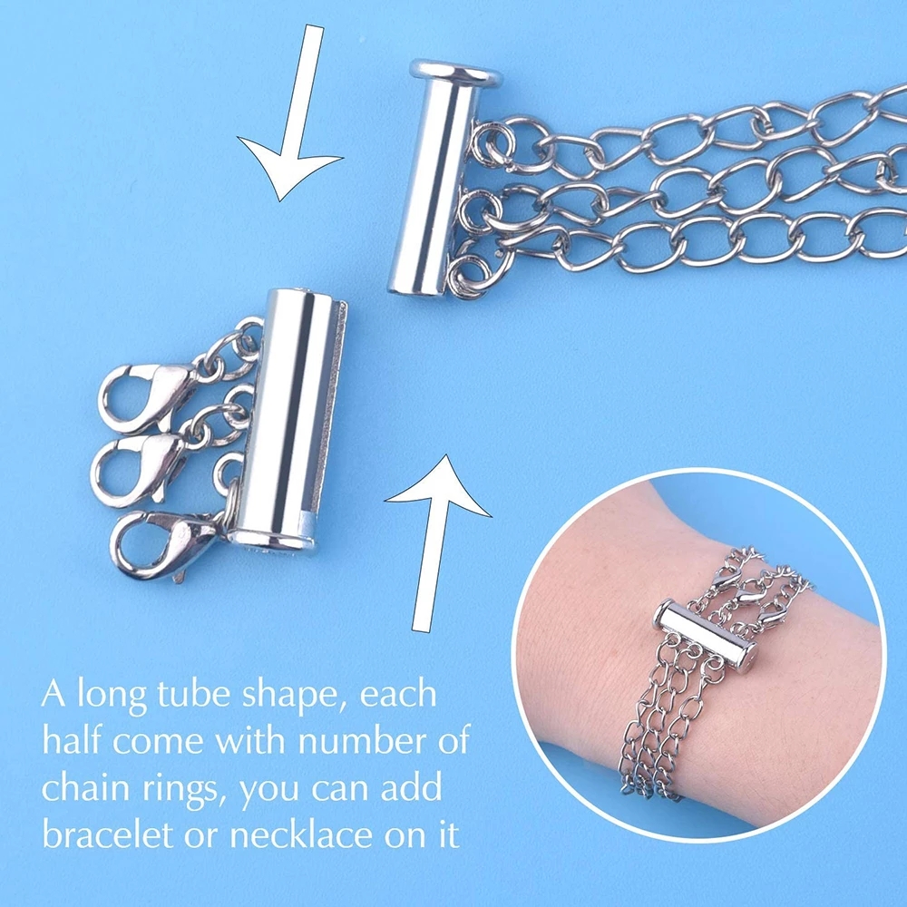 2pcs Multi Strand Necklace Lay - Jewelry Making Hardware avis et prix