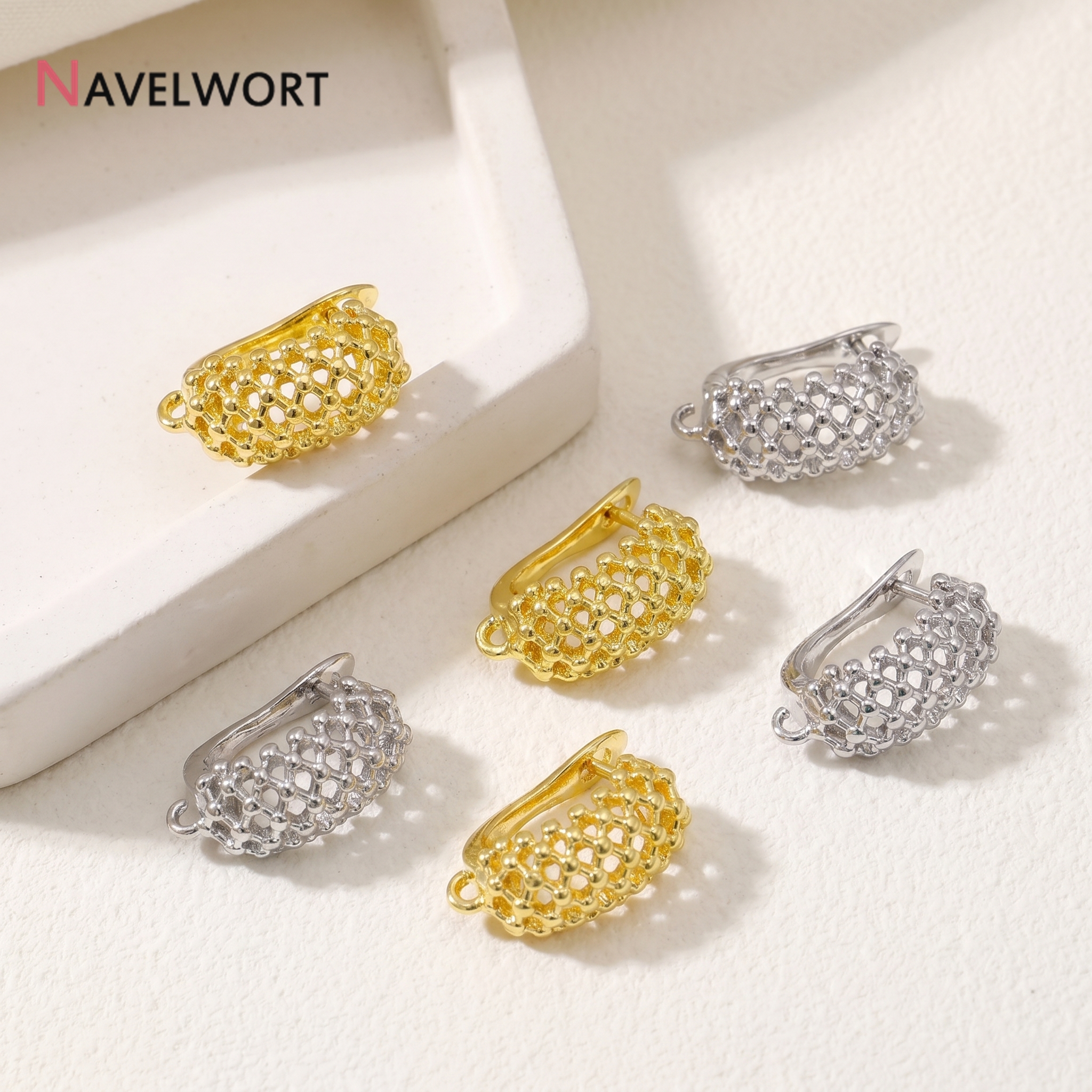 18K Gold Plated Brass  Hollow  - Jewelry Making Hardware avis et prix