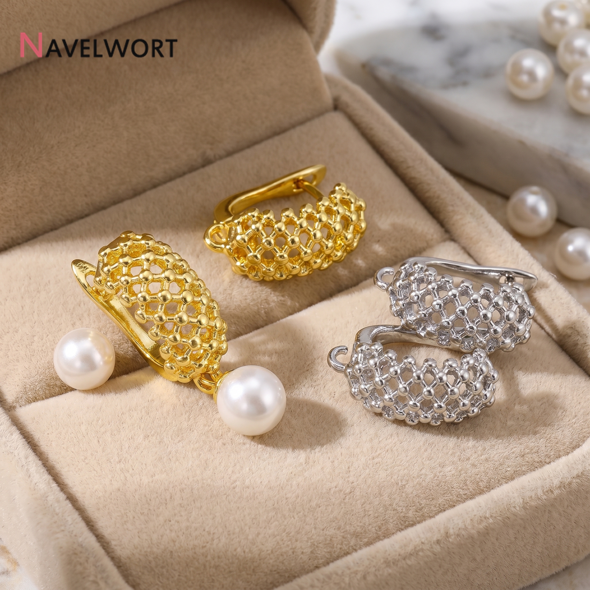 18K Gold Plated Brass  Hollow  - Jewelry Making Hardware avis et prix