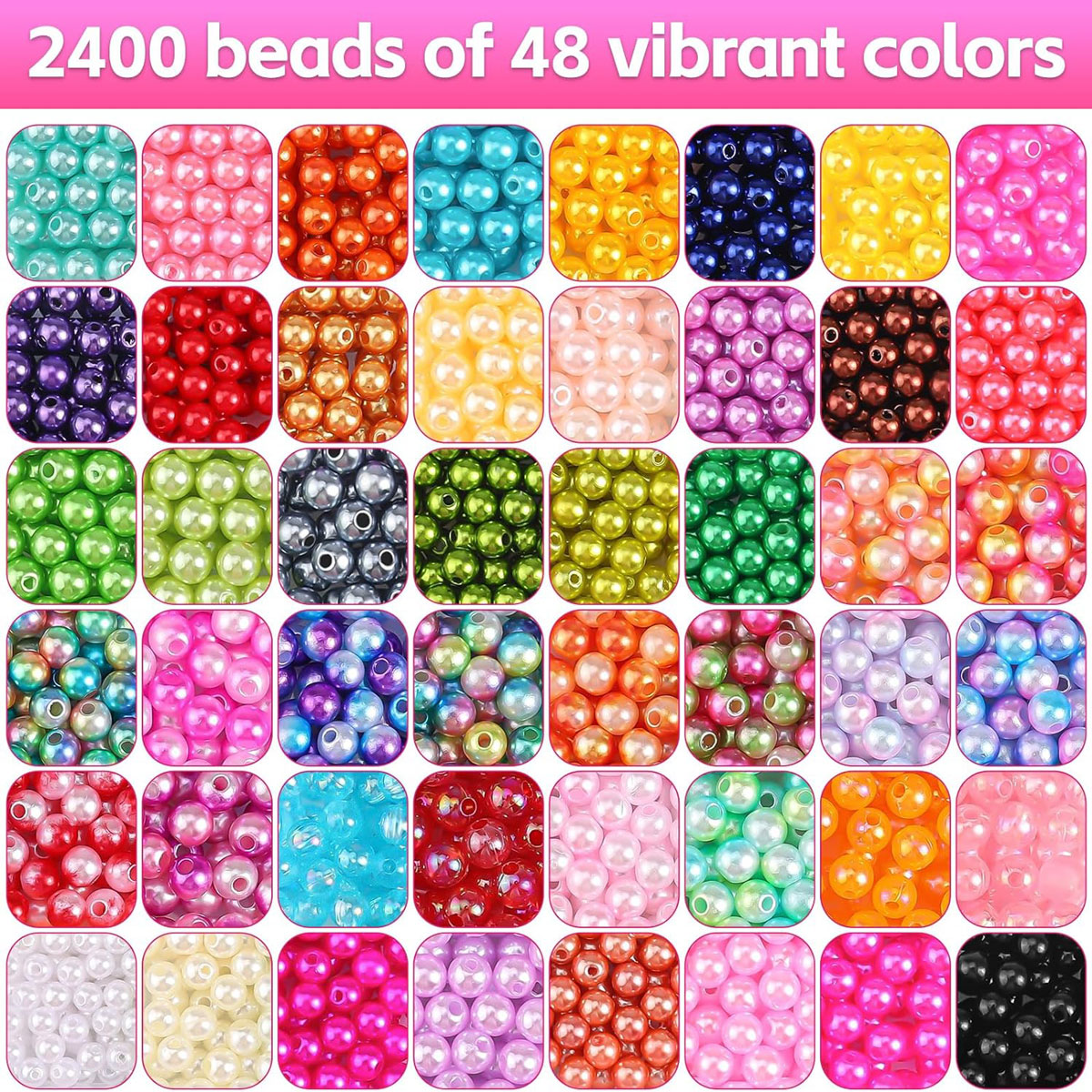 2400PCS 48 Compartments Pearl  - Jewelry Making Online avis et prix